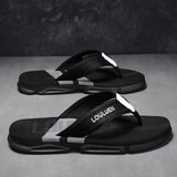 Men's Flip Flops: 4 Colors, EVA-PVC Blend, Comfort & Style for Summer Beach & Daily Wear(Black-gray-41)