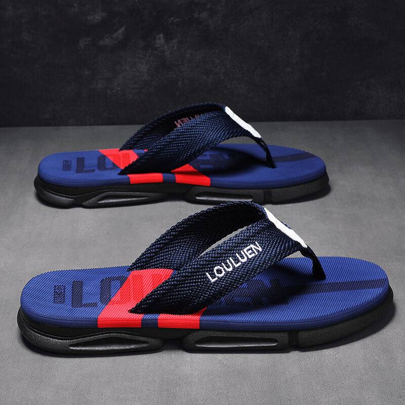 Men's Flip Flops: 4 Colors, EVA-PVC Blend, Comfort & Style for Summer Beach & Daily Wear(Blue-39)