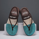 Men's Outdoor Non-Slip Sandals, EVA Lightweight Thick-Sole Beach Slippers for Casual &ports(brown-44)