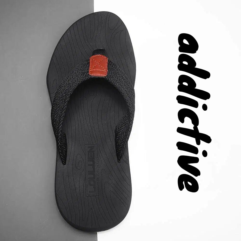 Men's Outdoor Non-Slip Flip Flops, 6 Colors EVA Lightweight Thick-Sole Beach Sandals for Casual & Sports(black-41)
