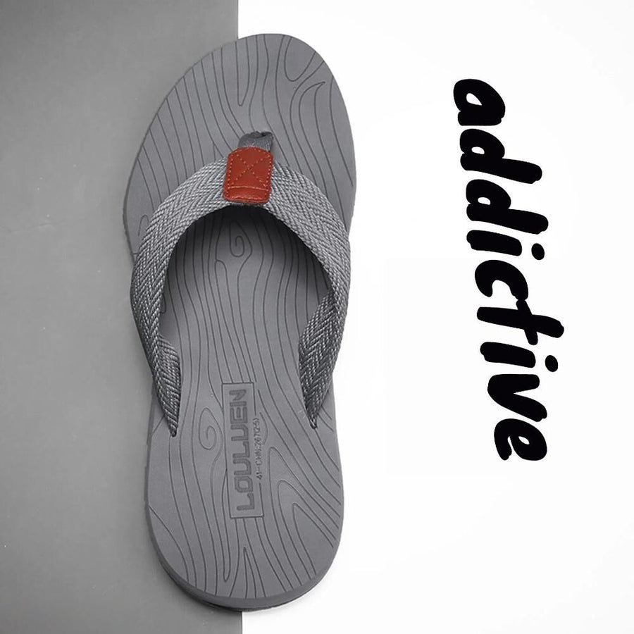 Men's Outdoor Non-Slip Flip Flops, 6 Colors EVA Lightweight Thick-Sole Beach Sandals for Casual & Sports(gray-40)