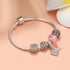 Rose Gold Petal Zircon Bracelet(19cm)