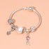 Constellation Heart Crystal Charm Bracelet(silver-toned,17cm)