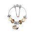 Crystal Bead & Tree of Life Pendant Bracelet with Rhinestones(18cm)