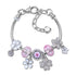 Chic Camellia Bead Charm DIY Bracelet with Crystal(white flower-18cm)