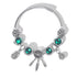 Luxury Light Green Emerald Crystal Hollow Heart Beaded DIY Bracelet(18cm)