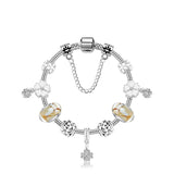 Clover Pendant Bracelet: Alloy, Zircon & Resin with Bright, Sweet Style(17cm)