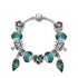 Boho Vintage Mandarin Duck Bracelet: Emerald Glass Beads(21cm)