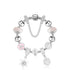 Women’s Rhinestone Cherry Blossom & Snowflake Pendant Bracelet(17cm)