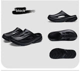 Men's Summer EVA Crocs with 3 Color Options - Breathable, Non-Slip, Comfortable Beach & Casual Sandals(black-43.5-44)