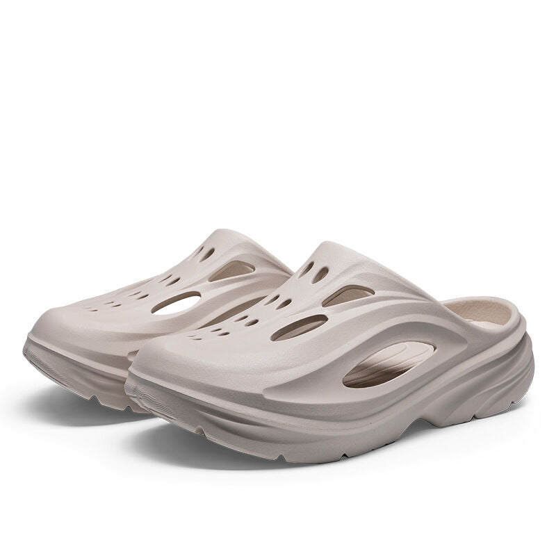 Men's Summer EVA Crocs with 3 Color Options - Breathable, Non-Slip, Comfortable Beach & Casual Sandals(white-41-42)