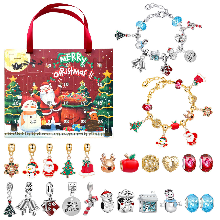 Christmas DIY Jewelry & Craft Advent Calendar(M-10,20*21*1.8cm)