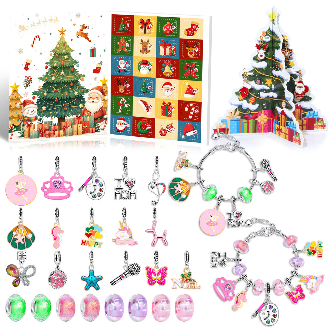 Christmas DIY Jewelry & Craft Advent Calendar(
YD-05&upgraded version,20*17*1.3cm)