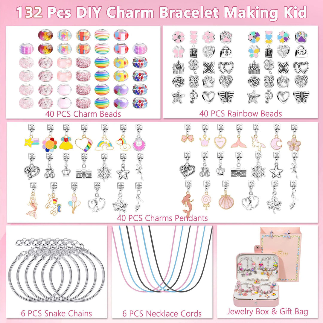 Christmas DIY Jewelry & Craft Advent Calendar(YD-132pcs,16*11*5cm)