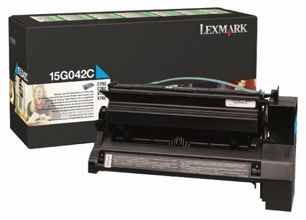Lexmark High Yield Return Programme Print Cartridge for C752 C762 & X752 Printer Series 15000 Pages Yield Cyan
