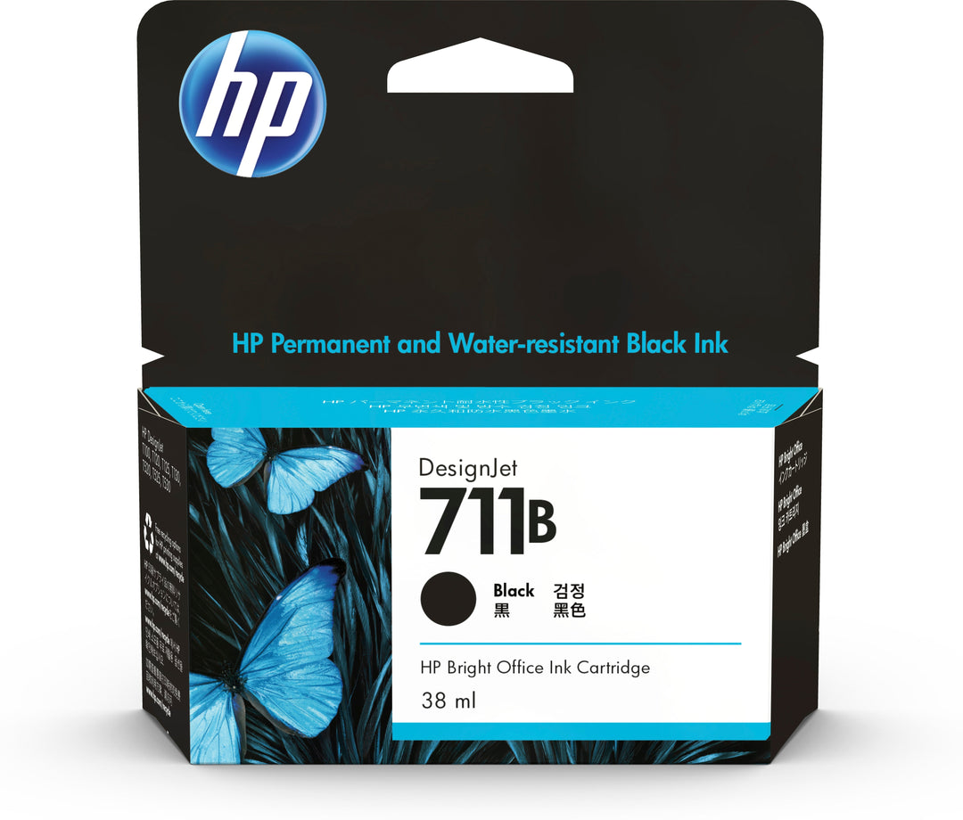 HP 711B 38-ml Black DesignJet Ink Cartridge