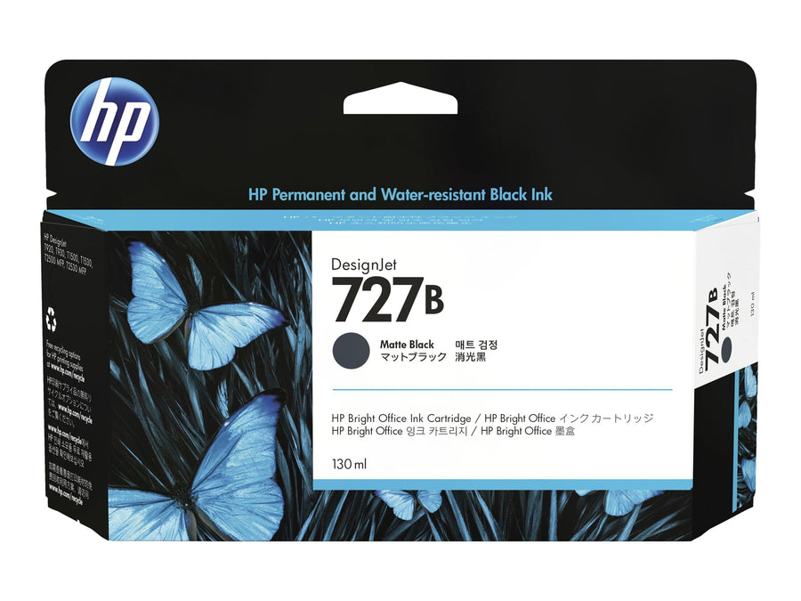 HP 727B 130ML MATTE BLACK DESIGNJET INK - T920 / T930 / T1500 / T1530 / T2500 / T2530