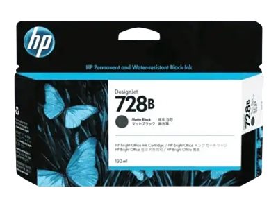 HP 728B 130ML MATTE BLACK DESIGNJET INK - T730 / T830