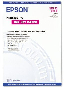 Epson Photo Quality Ink Jet Paper, DIN A3+, 102g/m≤, 100 Sheets