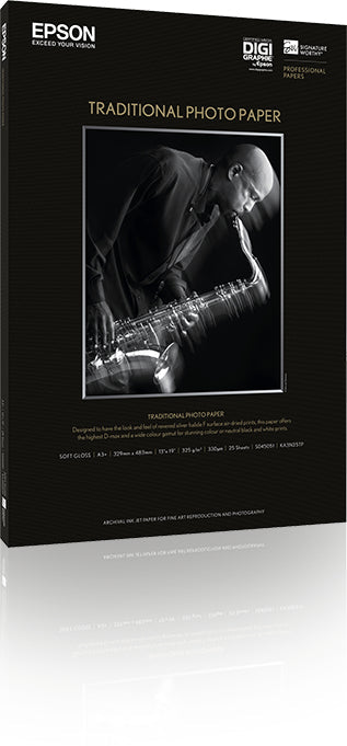 Epson Traditional Photo Paper, DIN A3+, 330g/m≤, 25 Sheets