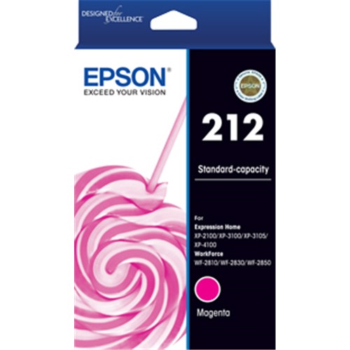 EPSON 212 STD MAGENTA INK FOR XP-4100 XP-3105 XP-3100 XP- 2100 WF-2850 WF-2830 WF-2810