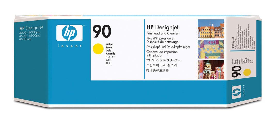 HP 90 Yellow DesignJet Printhead and Printhead Cleaner