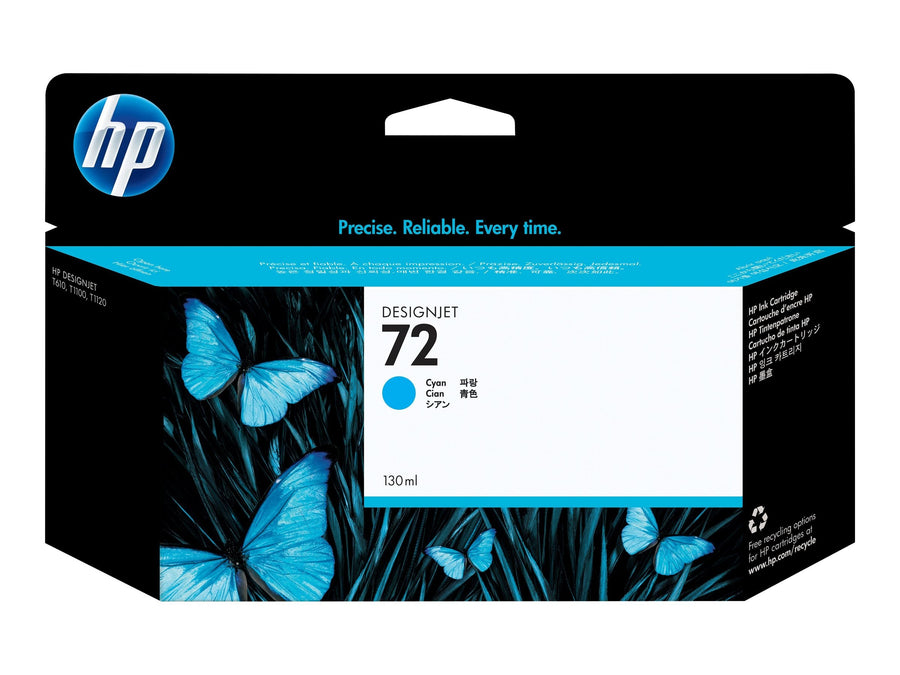 HP 72 130-ML CYAN INK CARTRIDGE - 790/1300/2300/1200