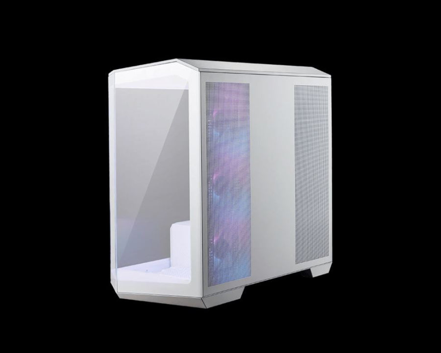 MSI MAG PANO M100R PZ WHITE Micro ATX Case, 1x USB 3.2, 2x USB 2.0, 1x Audio, 1x Mic, 4x PCI-E, 2x 2.5', 2x 3.5', Micro ATX / Mini ITX(LS)