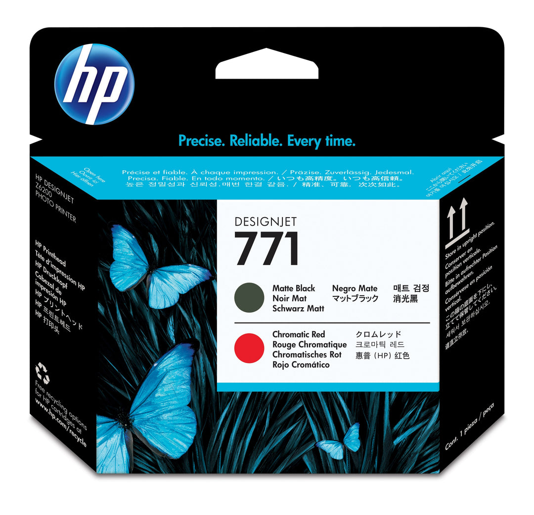 HP 771 Matte Black/Chromatic Red DesignJet Printhead print head Inkjet