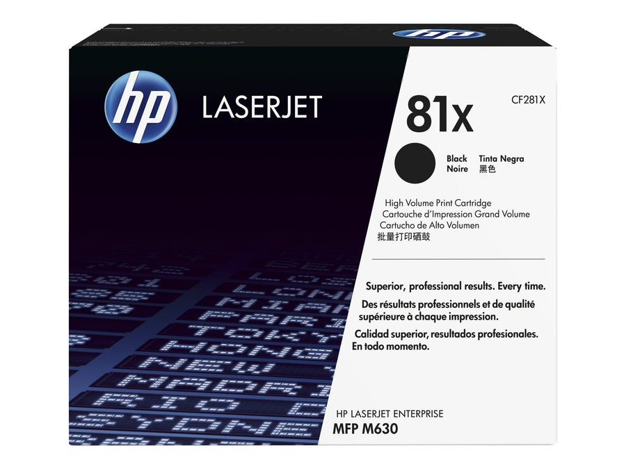 HP 81X BLACK TONER - HIGH YIELD. FOR M604, M605, M606, M630 SERIES PRINTERS