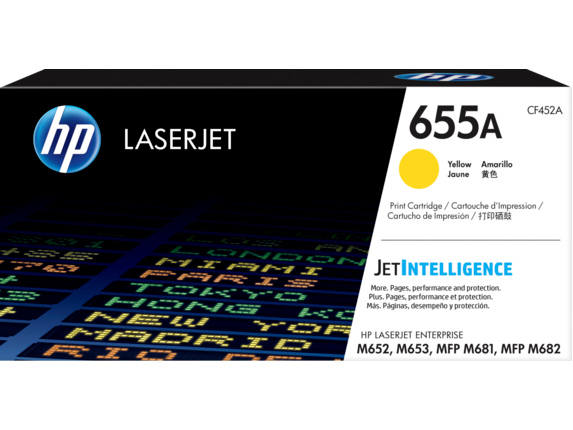 HP 655A YELLOW ORIGINAL LASERJET TONER CARTRIDGE