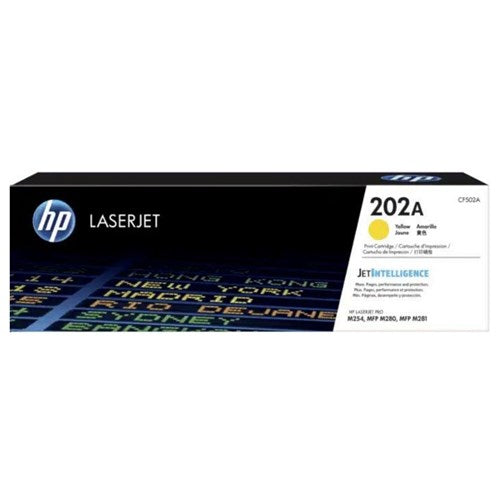 HP 202A YELLOW LASERJET TONER 1.3K FOR M254DW M254NW M280NW M281FDN M281FDW