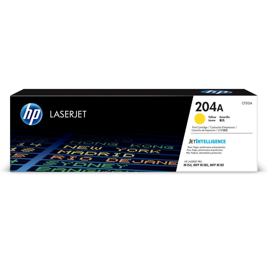 HP 204A YELLOW LASERJET TONER 900 PAGES FOR M154A M154NW M180N M181FW
