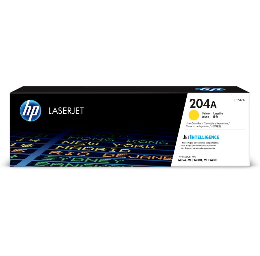 HP 204A YELLOW LASERJET TONER 900 PAGES FOR M154A M154NW M180N M181FW