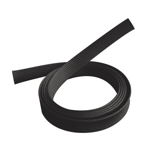 Brateck Braided Cable Sock (30mm/1.2' Width) Material Polyester Dimensions1000x30mm -- Black (LS)
