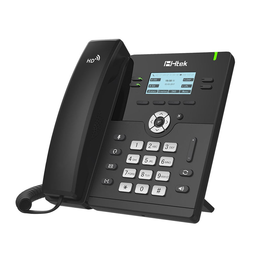 Htek UC912E Standard Business IP Phone, Wifi / Bluetooth, 4 Line Display, Gigabit Ethernet, PSU included, 2 Year Warranty (Yealink T42S equivalent)