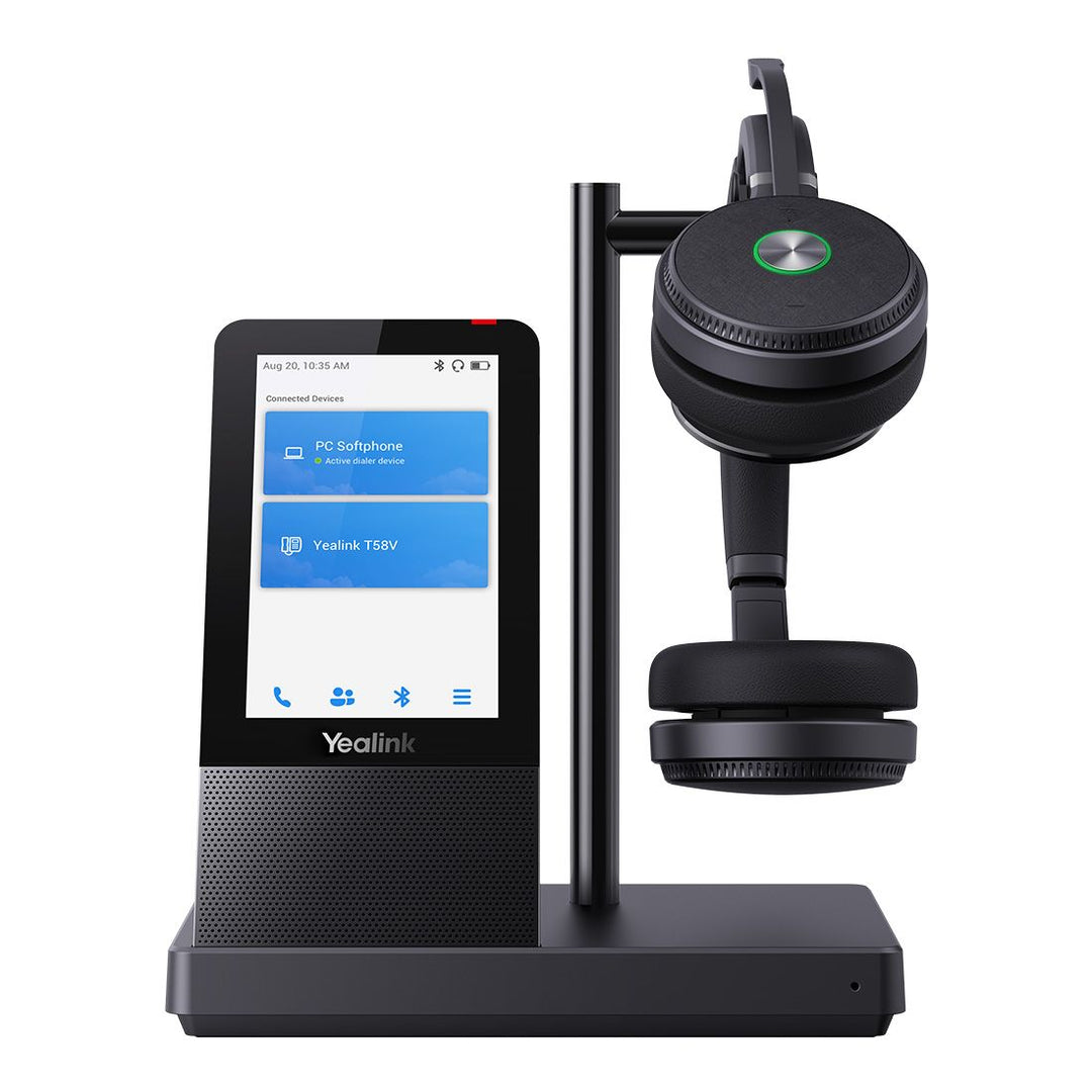 Yealink WH66 Dual UC DECT Wireless Headset,UC Workstation,HDVoice, 2-Mic Noise Cancellation&330° Adjustable, Leather Ear Cushions,Teams&Zoom Certified