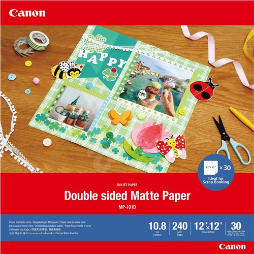 CANON MP-101D12X12 DOUBLE SIDED MATTE PAPER 12X12 30 PACK