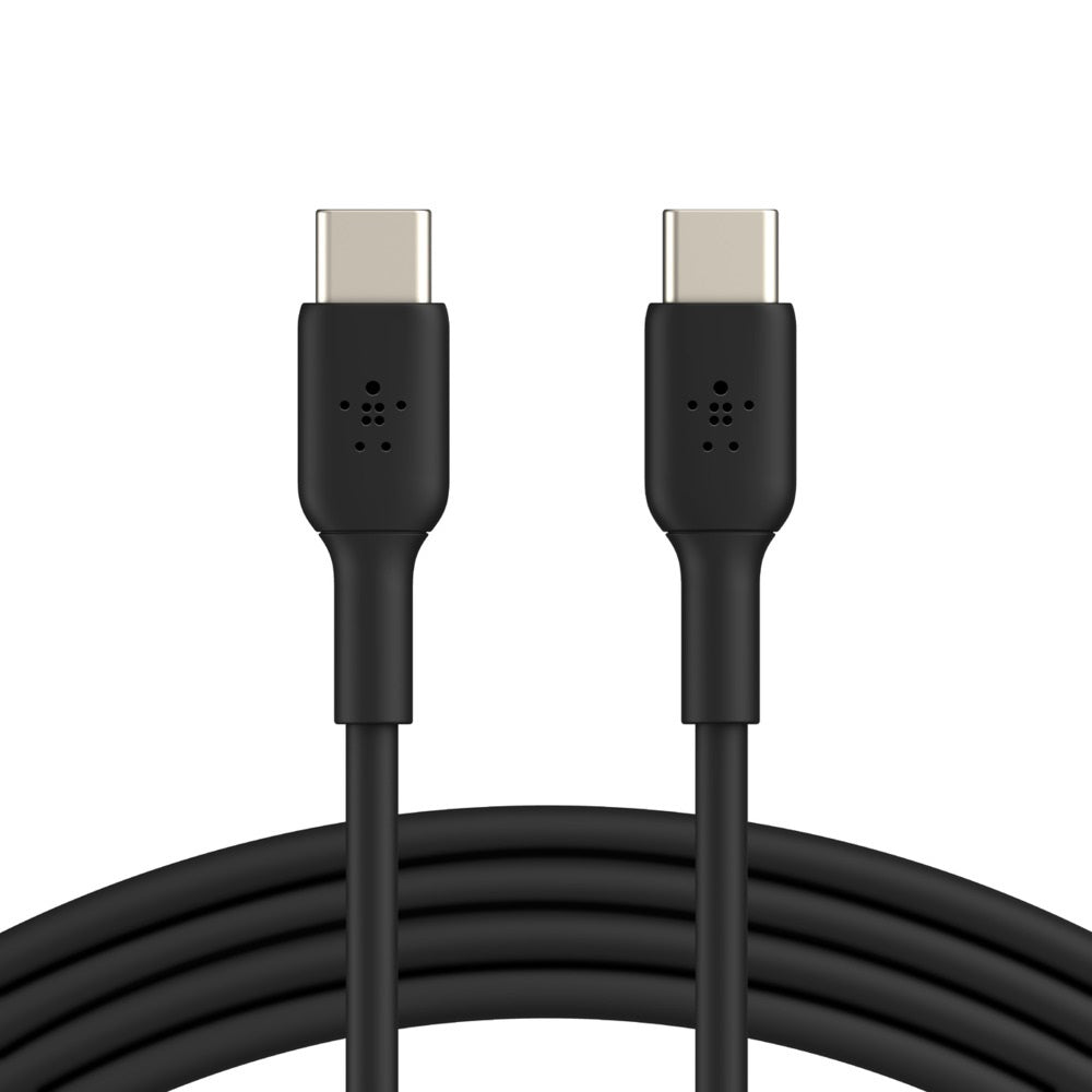 Belkin BoostCharge USB-C to USB-C Cable (2M) - Black (CAB003bt2MBK),60W,480Mbps,25K+ Bend, Samsung Galaxy, MacBook, USB-IF Certified, 2 Years Warranty
