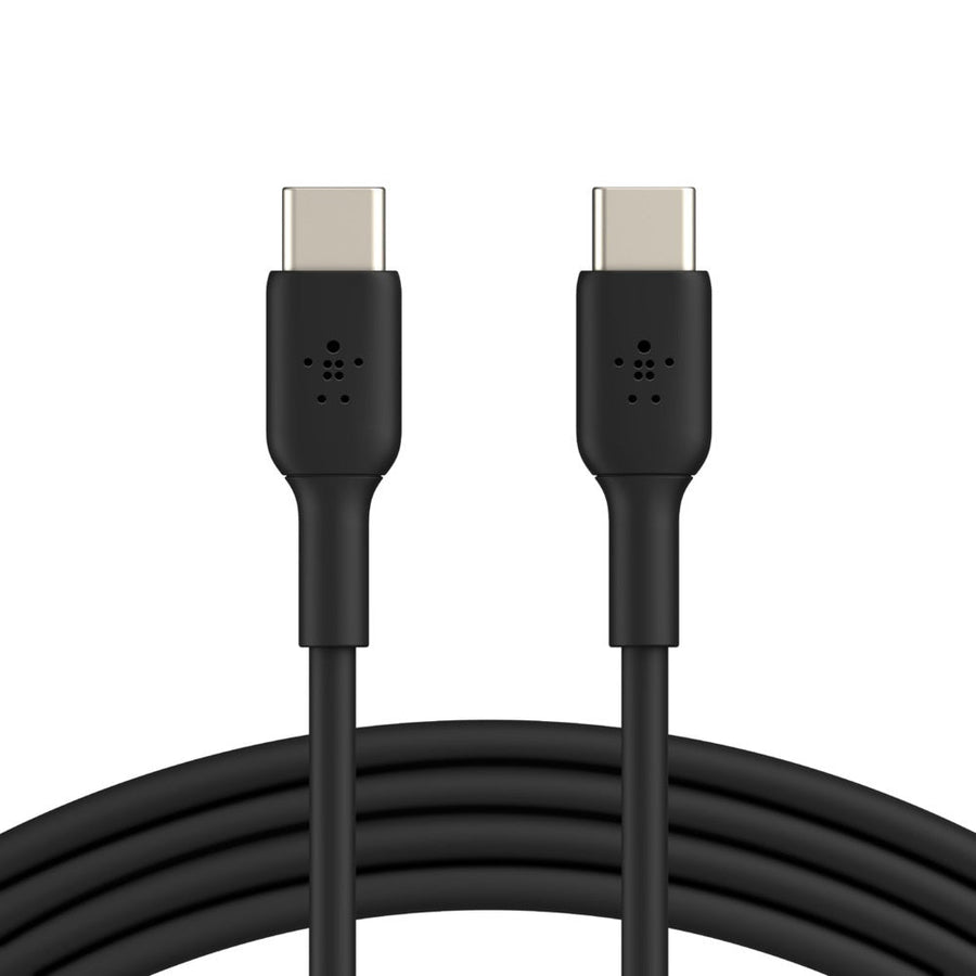 Belkin BoostCharge USB-C to USB-C Cable (2M) - Black (CAB003bt2MBK),60W,480Mbps,25K+ Bend, Samsung Galaxy, MacBook, USB-IF Certified, 2 Years Warranty
