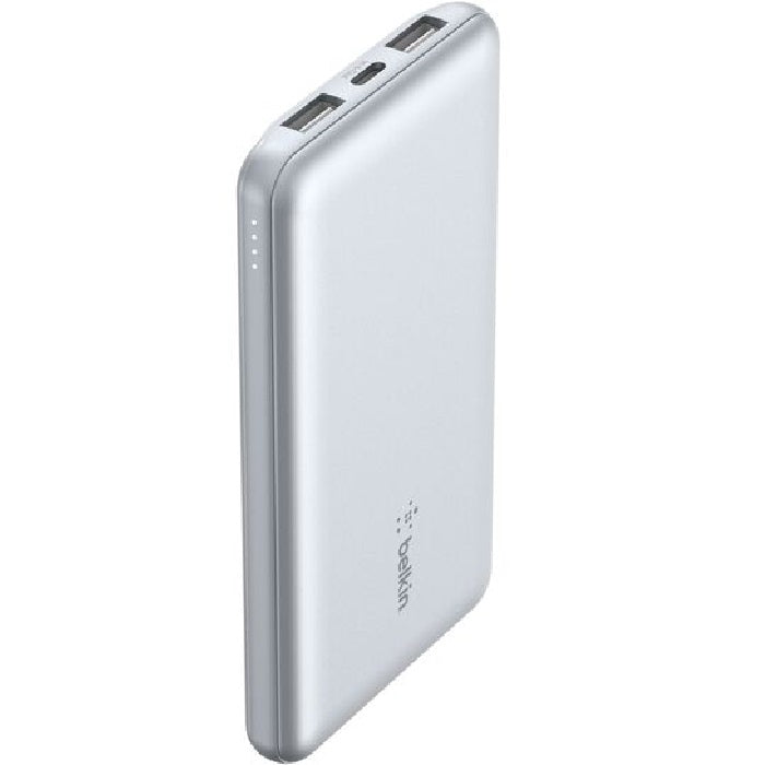 Belkin BoostCharge Power Bank 10K (3 Port) - Pearl Blue (BPB011btPB),2xUSB-A (12W),1xUSB-C (15W),USB-C to USB-A Cable,15W Total Power,2 Years Warranty