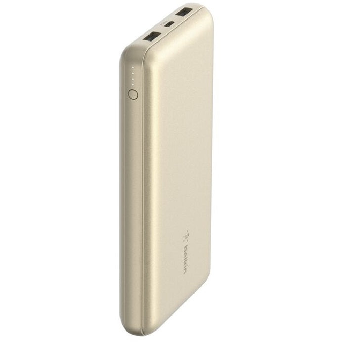 Belkin BoostCharge Power Bank 20K (Multi-port) - Gold (BPB012btGD), 15W, 1x USB-C, 2x USB-A, 5cm USB-C to USB-A Cable, CEW $2,500, 2 Years Warranty