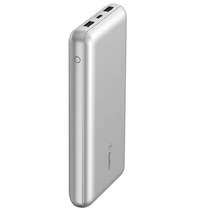 Belkin BoostCharge Power Bank 20K (Multi-port) - Silver(BPB012btSL), 15W, 1x USB-C, 2x USB-A, 5cm USB-C to USB-A Cable, CEW $2,500, 2 Years Warranty