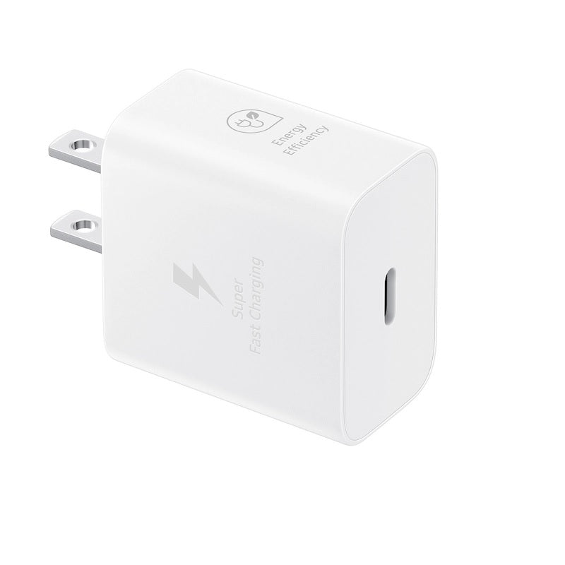 Samsung 25W GaN USB-C Fast Wall Charger - White (EP-T2510NWEGAU),1x USB-C,Supports up to 25W,Compact & Travel-Ready,1 Year Warranty