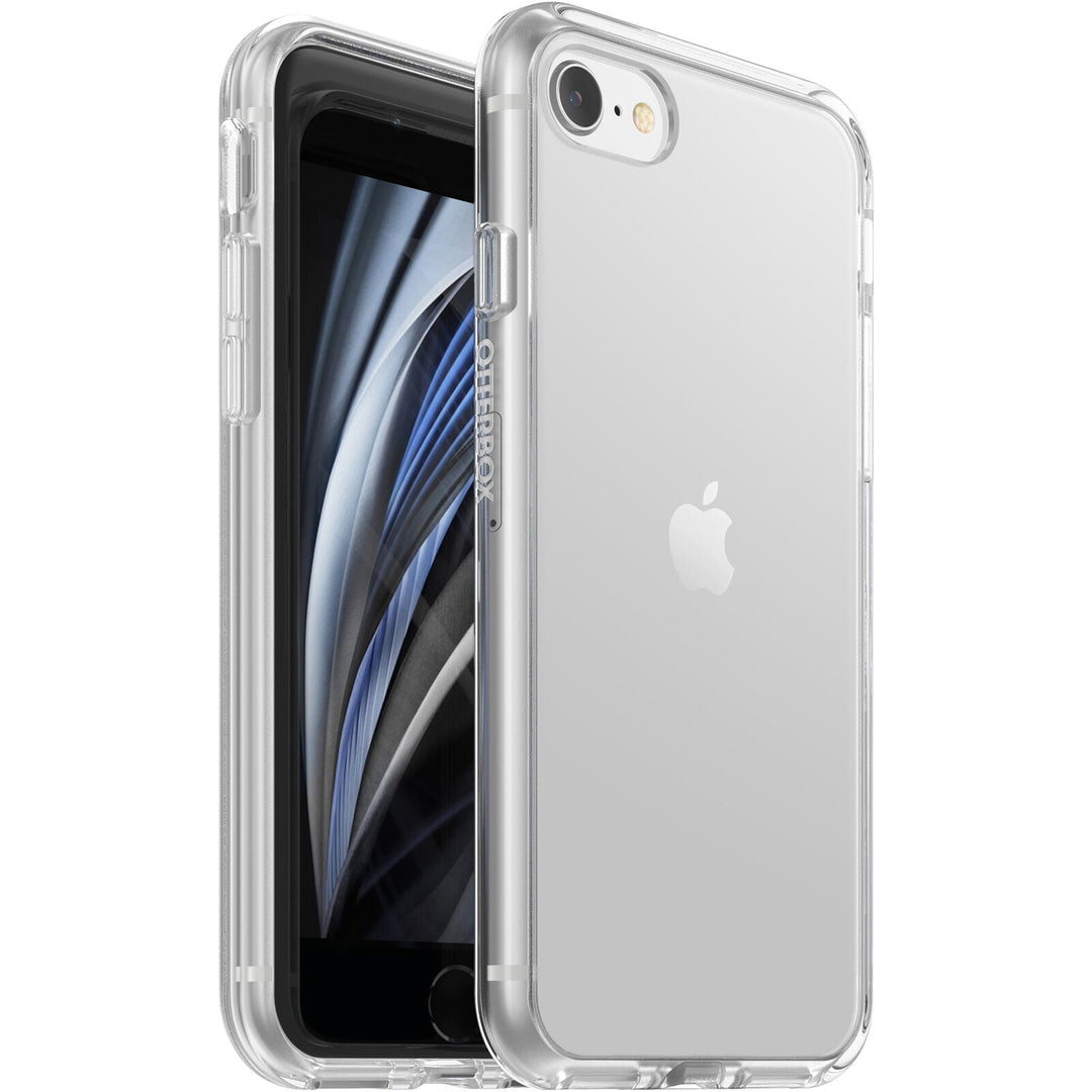OtterBox React Apple iPhone SE (3rd & 2nd Gen) and iPhone 8/7 Case Clear - (77-65078), Antimicrobial, DROP+ Military Standard, Raised Edges, Hard