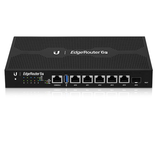 Ubiquiti EdgeRouter 6 - 5-Port Gigabit Router, 1 SFP Ports- 24v Passive PoE Out (All Ports) - 1GHz Quad Core Processor - 1GB RAM,