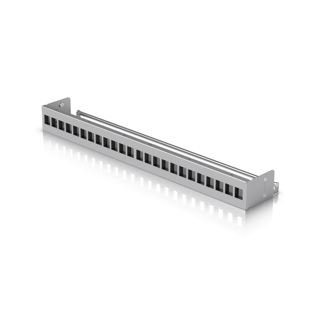 Ubiquiti 24-Port Blank Keystone Patch Panel, Silver, 1U 24-port, Ideal for Keystone Module Installation