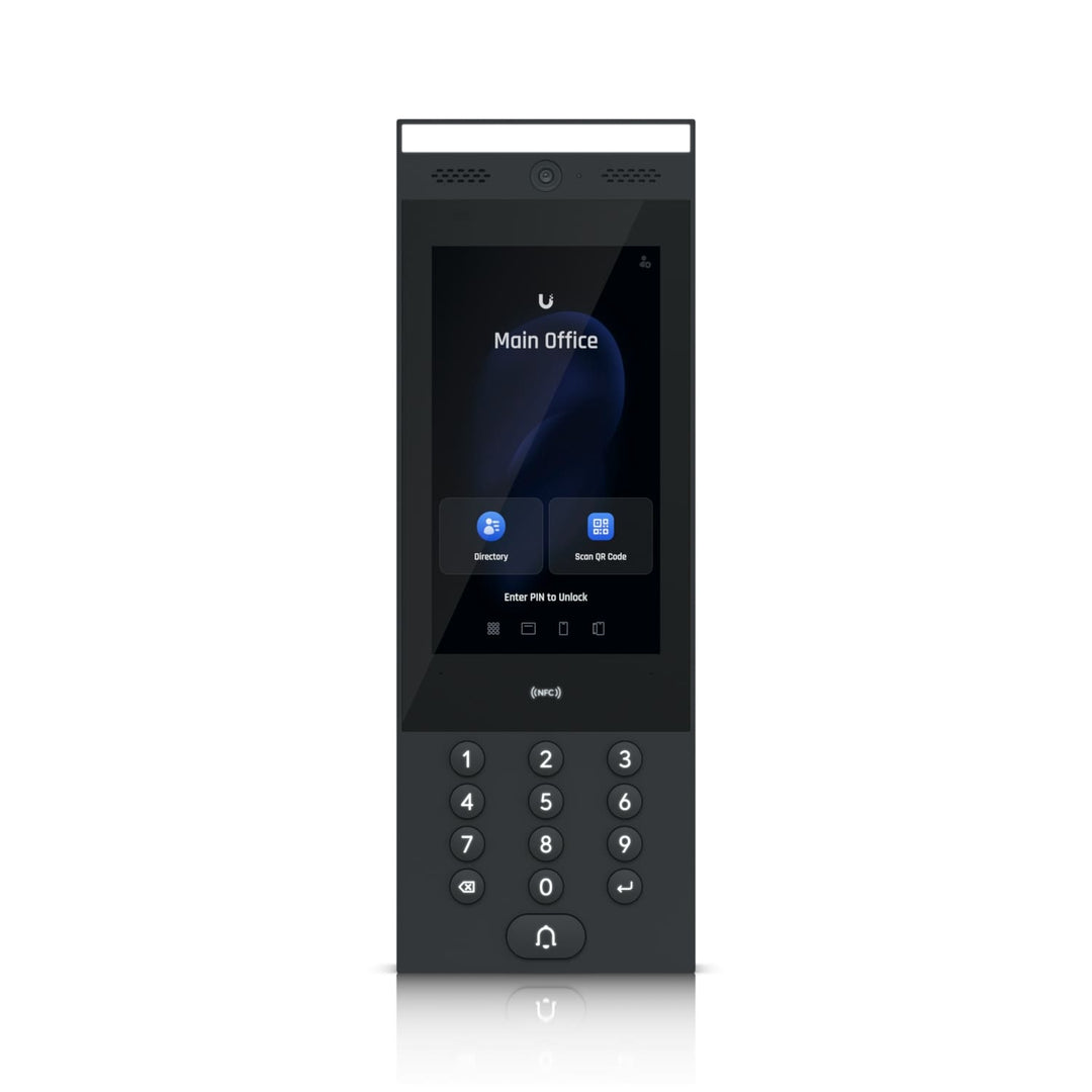 Ubiquiti Intercom,In/Outdoor Intercom Terminal, Manage Residential &Commercial Building Entry Request, IP65, Bluetooth 4.2/ NFC Connect