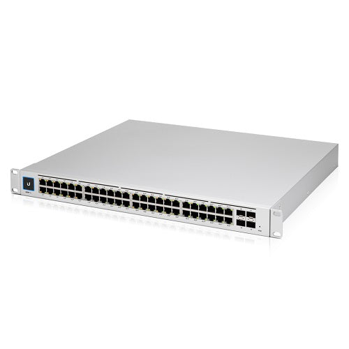 Ubiquiti UniFi 48-port Managed Gigabit Layer2 & Layer3 Switch, Auto-sensing 802.3at PoE+ & 802.3bt PoE, SFP+, Touch Display, 600W GEN2,