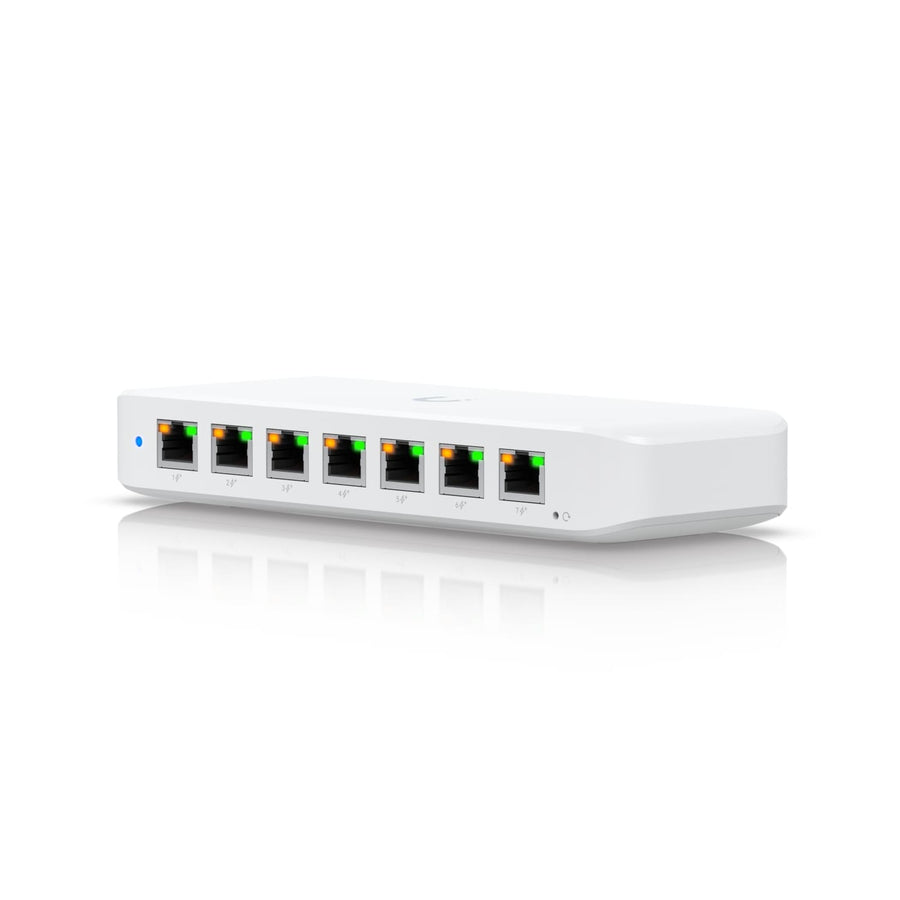 Ubiquiti Ultra 42W, Compact Layer 2, 8-port GbE PoE Switch, Versatile Mounting Options, 7 PoE/PoE+ No Power Supply, PoE++ Input,